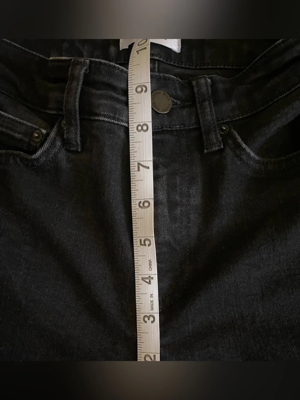 Anine Bing Black High-Rise Denim Jeans 24 - Picture 7 of 10